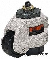 Castor w/levelling feet,50mm 50kg, stem