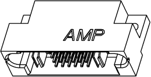 Header r/a 1P/24S/1P solder contact