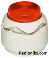 Flashtone std wht base w/ red xenon lens