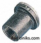 Blk steel flange coupler-conduit,20mm (1 Pack of 10)