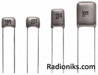 Plastic film capacitor,100nF 50V 5%