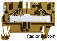 Terminal, DIN rail, 4mm2, ivory (1 Pack of 25)