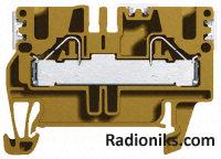 Terminal, DIN rail, 4mm2, blue (1 Pack of 25)