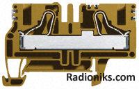 Terminal, DIN rail, 10mm2, blue (1 Pack of 25)