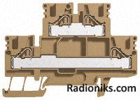 Terminal, DIN rail, 2.5mm2, ivory (1 Pack of 25)