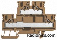 Terminal, DIN rail, 2.5mm2, ivory (1 Pack of 25)