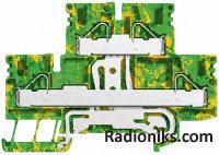 Terminal, DIN rail, 2.5mm2, green/yellow (1 Pack of 25)