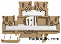 Terminal, DIN rail, 2.5mm2, ivory (1 Pack of 25)