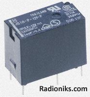 SPNO miniature relay,10A 12Vdc coil