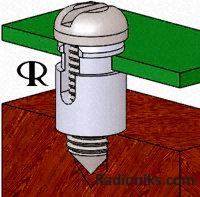 Self retaining PCB spacer, M3 x 6.4mm H