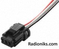 3w IP67 Cable Socket assembly, 1m