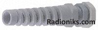 Cable gland, strain relief, grey, PG9 (1 Pack of 10)