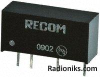 DC/DC converter,12Vin,+/-12Vout 42mA,1W