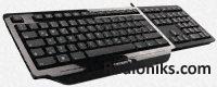 Black Multimedia keyboard, USB/PS2