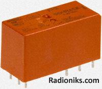 SPDT PCB relay,latch(1),5mm pin,16A 5Vdc