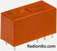 PCB Relay DPDT 8A 5Vdc AgNi gold plate