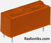 PCB Relay SPDT 8A 24Vdc AgNi gold/p