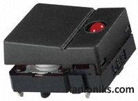 Switch Tact,hinged black act,red LED
