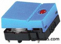 Switch Tact,hinged blue act,red LED