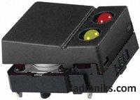 Switch Tact,hinged black,red/yell LED