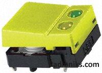 Switch Tact,hinged yellow,yell/green LED