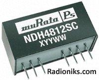 DC/DC converter,18-36Vin,+-12Vo 125mA 3W