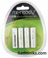 READY TO GO NIMH AAA 1.2V 800mAh (1 Pack of 4)