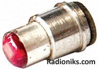 T1 midget flange red LED cathode, 24V