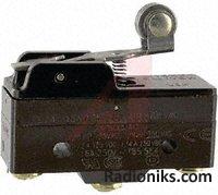 Switch, Large Short Roller Lever, 15A