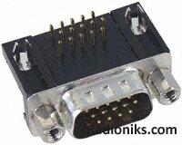 HD PCB connector 15-pin solder M