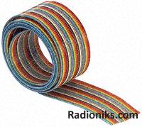 Colour coded flat cable 16-way 30.4m