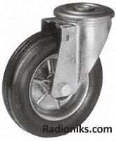 Rubber tyre swivel castor,125mm 120kg