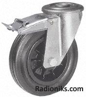 Swivel castor braked,125mm 80kg