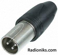 3 Pole Heavy Duty IP67 XLR Cable Plug