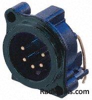 BA Series 5 Pole Male XLR Receptacle