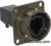 Squ flange rcp,female,Olive drab,Cadmium