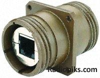 Through bulkhead rcp,RJ45 olive drab,Cd