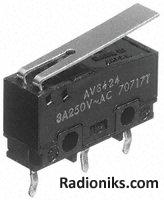 Switch,hinge lever,0.34N,PCB tm,AgNi