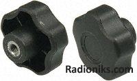 Star Knob with Steel Stud,M6x25,40dia (1 Pack of 10)