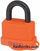 Orange non-spark aluminium padlock