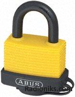 Yellow keyed alike non-spark padlock