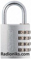 Silver 40mm combination safety padlock