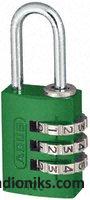 Green 20mm combination safety padlock