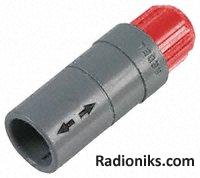 REDEL,Inline Socket, 2way, red nut