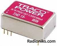 DC/DC converter,18-75Vin,+/-5Vo 1.5A,15W