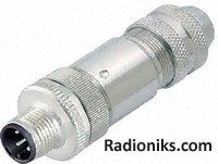 Connector (m) shieldable 5way 4-6mm IP67