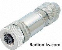 Cable connector f shieldable 8-way 6-8mm