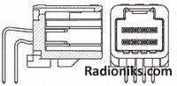 Cap Assembly, H, 2 row,  8 way, Pin 025