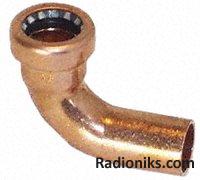 Push fit copper 22mm Street Elbow (1 Pack of 2)