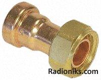 Push fit copper 15mmx1/2" Str Tap Conn (1 Pack of 2)